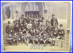 Historical 1877 Columbia University CLASS Cabinet PHOTO with 1st African GRADUATE