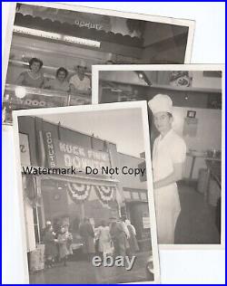 Huck Finn Donuts Chicago IL Grand Opening ca 1960 3 Large Orig Photos