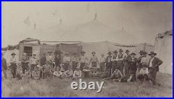 Hudson & Shadle Cabinet Photograph of Circus Workers, Algona Iowa 1888-1894