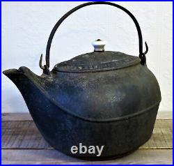 Huge Antique W. C. Davis Co. Cincinnati Ohio 1864 CIVIL War Era Tea Pot Kettle