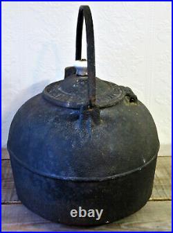 Huge Antique W. C. Davis Co. Cincinnati Ohio 1864 CIVIL War Era Tea Pot Kettle