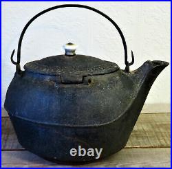 Huge Antique W. C. Davis Co. Cincinnati Ohio 1864 CIVIL War Era Tea Pot Kettle