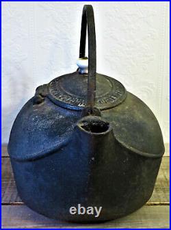 Huge Antique W. C. Davis Co. Cincinnati Ohio 1864 CIVIL War Era Tea Pot Kettle