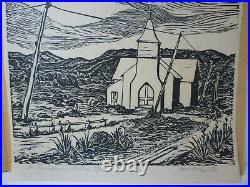 Ina Annette Woodblock Print, In Cimarron Valley 1939