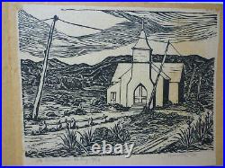 Ina Annette Woodblock Print, In Cimarron Valley 1939