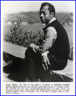 JAMES BALDWIN 1989 Set of 2 photos of African American writer and activist