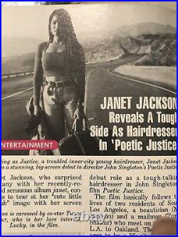 JET Magazine 2Pac & Janet Jackson Poetic Justice 1993 / PreVIBE DEATH ROW