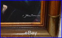 Jan Browne African American Trumpet Player Original Oil On Canvas Painting