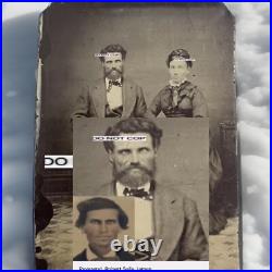 Jesse James Pa, Reverend, Robert Salle James & Zerelda Cole James Tintype Photo Jesse James Pa, Reverend, Robert Salle James & Zerelda Cole James Tintype Photo