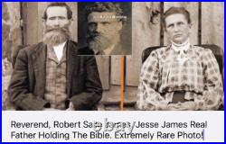 Jesse James Real Father, Reverend Robert Salle James Tintype Photo. SUPER RARE