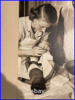 John Geraci 1951 Signed African American Mother And Child Photograph 13x10