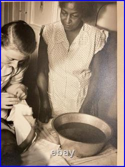 John Geraci 1951 Signed African American Mother And Child Photograph 13x10