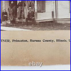 John Hechtner House Princeton Cabinet Photo c1885 Illinois Antique Card Old A157