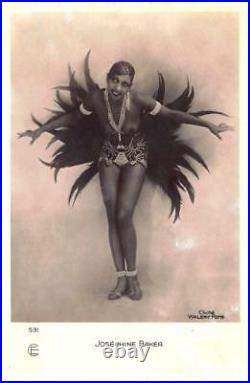 Josephine Baker Entertainer Signed Walery, 531 RPPC postcard
