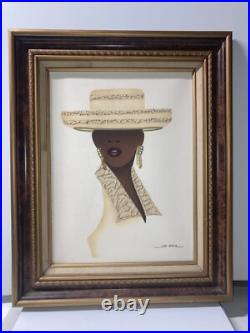 June Marie Original Oil On Canvas African American Woman & Earrings Painting