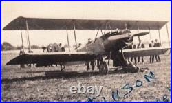 KATHERINE STINSON WOMAN BIPLANE PILOT at CAR ASCOT SPEEDWAY 1917 VINTAGE PHOTO