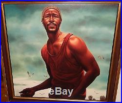 Kadir Nelson Trouble Man Marvin Gaye Huge Giclee On Canvas Painting With Coa