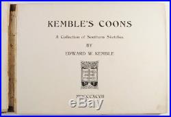Kemble's Coons EW Kemble Racist Illustration Book 1896 Edward W Black Americana