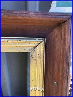 LARGE vintage black walnut & gold liner picture frame 33/26 26/19.5 art