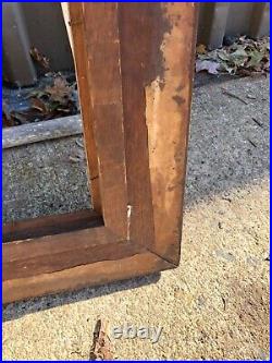 LARGE vintage black walnut & gold liner picture frame 33/26 26/19.5 art