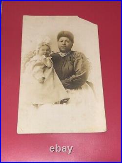LATE 1800S AFRICAN AMERICAN Nanny & WHITE CHILD Rare Original Photo