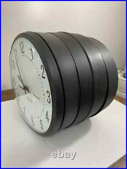 LATHAM/American 12 Inch School Wall Clock Double Sided With Wall Bracket WORKS