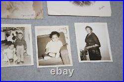 LOT of 9 B&W Black & White Family Photos Photographs Children Women Men VINTAGE