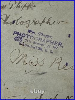 LUCY REDMAN Washington D. C. ID antique Cabinet Photo African American Black