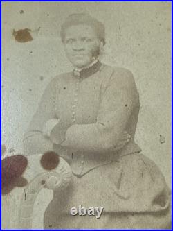 LUCY REDMAN Washington D. C. ID antique Cabinet Photo African American Black