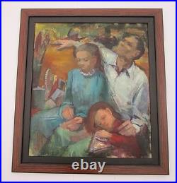 Large African American Painting Portrait Black Americana Collection Vintage Mod