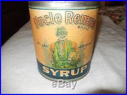Large Old Handled 1920's Black Americana Syrup Tin Can Dispenser Uncle Remus