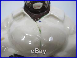 Large Vtg Pea Head Mammy Figural Black Americana Cookie Jar Marked McCoy NR yqz