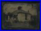 Large outdoor tintype of a house 19th century antique photo 1800s