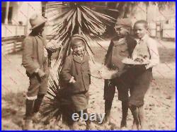 Late 1800's Black Americana Original Photo Black Boys Children Hotel Servants