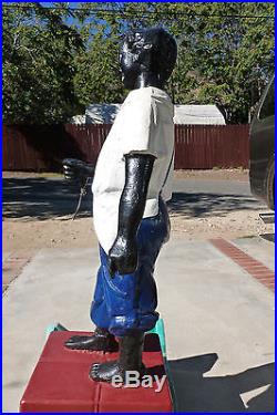 Lawn Jockey Groom Hitching Post Statue Black Americana 43 Tall-Cast Iron