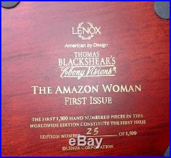 Lenox Thomas Blackshear Amazon Woman Ebony Visions Figure 1st Edt Signed #25 New