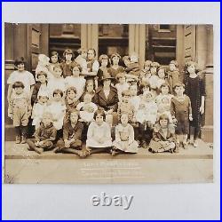 Little Mothers League Class Photo 1920s Philadelphia Campbell-Lyons School A224