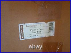 Longaberger Wrought Iron Log Rack Stand Firewood Holder RARE RETIRED 18x17x15