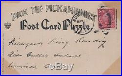 Lot 1394 Black Americana Very Rare! Pick The Pickaninnies Puzzle Card