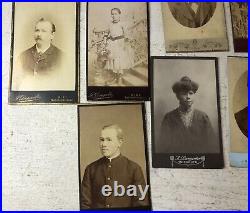 Lot Of 34 Antique CDV & Cabinet Card Photos One Family Estate Canton Ohio