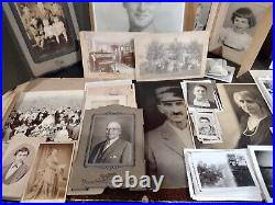 Lot Of 340 Vintage Antique B&W Photos Cabinet Card Photos & Snapshots