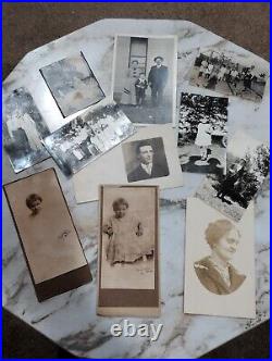 Lot Of 340 Vintage Antique B&W Photos Cabinet Card Photos & Snapshots