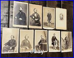 Lot boston men 1860s cdv photos j. W. Black whipple famous, military, political