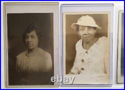 Lot of 17 Antique African American Black Women History RPPC Real Photo Postcards