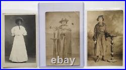 Lot of 17 Antique African American Black Women History RPPC Real Photo Postcards