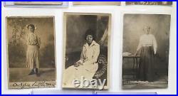 Lot of 17 Antique African American Black Women History RPPC Real Photo Postcards