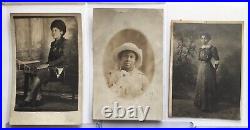 Lot of 17 Antique African American Black Women History RPPC Real Photo Postcards