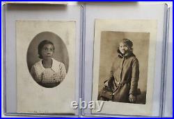 Lot of 17 Antique African American Black Women History RPPC Real Photo Postcards