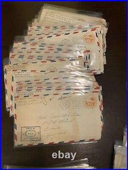 Lot of 335 WWII Letters Vmail Sweetheart Postcards Black Americana Same Couple