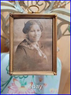 Lot of 7 Antique Brass Photo Frames with Photos of African Americans